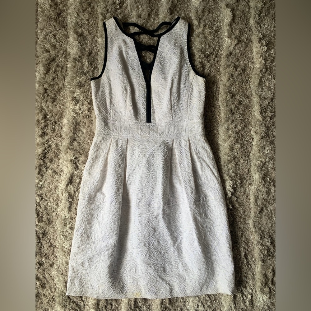 White and black Nanette Lepore mini dress